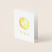 BRUILOFT DANK U paar pasgetrouwde minimale liefde Folie Kaarten (Voorkant)