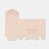 Bruiloft Dank u Roos Gouden Glitter Confetti Blush Bedankdoosjes (Uitgevouwen)