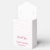 Bruiloft Dank u Roze Strepen DIY Custom Elegant Bedankdoosjes (Geopend)