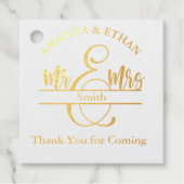 Bruiloft dank u voor het komen bedankjes labels (Voorkant)