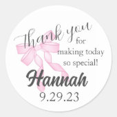 Bruiloft Dank u voor sticker (Voorkant)