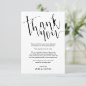 Bruiloft Dankkaart Rustiek Kaart (Staand voorkant)