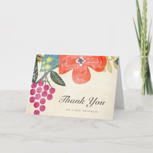 Bruiloft Dankkaart Rustieke Paradijs Bedankkaart (Voorkant)