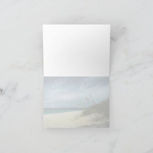 Bruiloft Dankkaartjes aan het Strand Bedankkaart (Binnen)