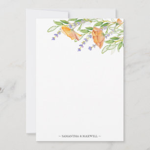 Bruiloft Dankkaartjes Boho Wilde Bloemen Bedankkaart
