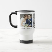 Bruiloft Datum en Monogram 3 Foto Reizen Mok (Links)