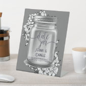 Bruiloft Datum Jar Custom Reclamebord Met Voetstuk (Insitu)