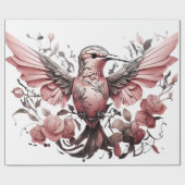 Bruiloft decoratieve kolibrie wrapping papier (Vlak)