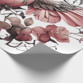 Bruiloft decoratieve kolibrie wrapping papier (Hoek)