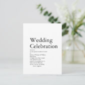 Bruiloft Definitie partij Briefkaart (Staand voorkant)