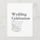 Bruiloft Definitie partij Briefkaart (Voorkant)