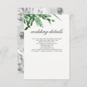 Bruiloft Details Behuizing Kaarten Groen Bruiloft (Voorkant / Achterkant)