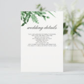 Bruiloft Details Behuizing Kaarten Groen Bruiloft (Staand voorkant)