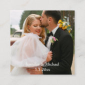 Bruiloft details en RSVP QR code foto minimaal Informatiekaartje (Achterkant)