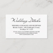 Bruiloft details foto modern chic handschrift informatiekaartje (Voorkant)