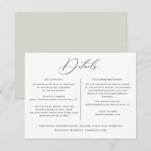 Bruiloft Details Informatie Sjabloon Kaart