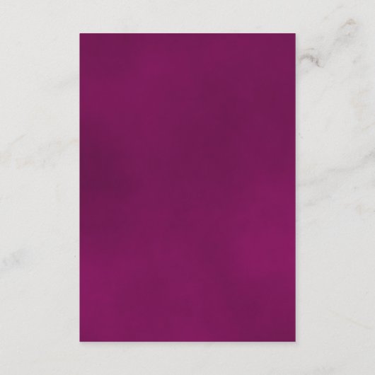 Bruiloft Details Magenta Raspberry Roos QR Code Informatiekaartje (Achterkant)
