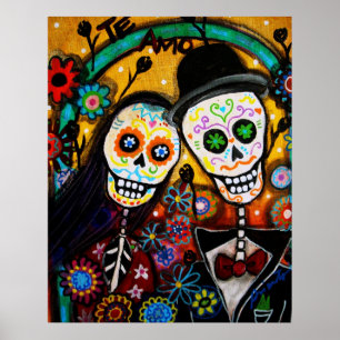 bruiloft DIA DE LOS MUERTOS Poster