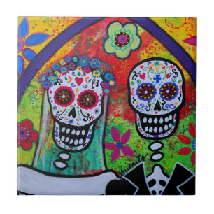 BRUILOFT DIA DE LOS MUERTOS TEGEL TEGELTJE