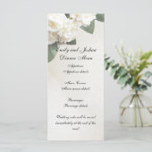 bruiloft diner menu Sjabloon wit (Staand voorkant)