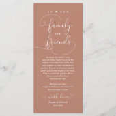 Bruiloft diner, plaats instelling dank u kaart (Voorkant)