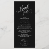 Bruiloft diner, plaats instelling dank u kaarten (Voorkant)