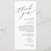 Bruiloft Dinner Place Instelling Dank u Kaart (Voorkant)
