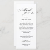 Bruiloft Dinner Place Instelling Dank u Kaart (Voorkant / Achterkant)
