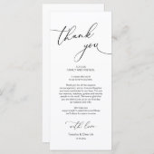 Bruiloft Dinner Place Instelling Dank u Kaart (Voorkant / Achterkant)