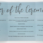 Bruiloft door het zee onder peachy sky zonsonderga drieluik programma (Binnenkant midden)