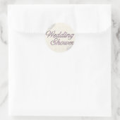 Bruiloft douche ronde sticker (Tas)