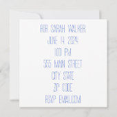 Bruiloft Douche uitnodiging (Achterkant)