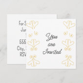 Bruiloft Douche uitnodiging (Voorkant / Achterkant)