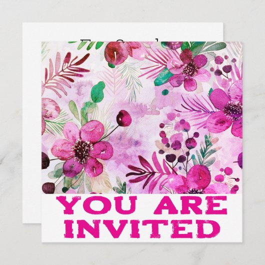 Bruiloft Douche uitnodiging (Voorkant / Achterkant)