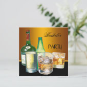 Bruiloft Drankflessen voor Bachelorfeest Kaart (Staand voorkant)