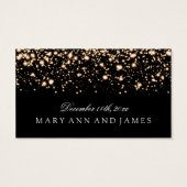 Bruiloft Drink Voucher Gold Midnight Glam Visitekaartjes (Achterkant)