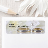 Bruiloft Dubbele ringen retour adres Etiket (Insitu)