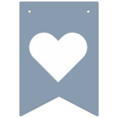 Bruiloft Dusty Blue Mr & Mrs 8 Letter Naam Eenvoud Vlaggetjes (Eerste vlag)