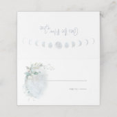 bruiloft | Dusty Blue Over the Moon in Love (Buitenkant ongevouwen)