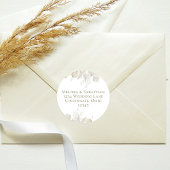 Bruiloft Eenvoudig retour adres Elegant Sage Groen Ronde Sticker