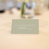 Bruiloft Eenvoudige Sage Groene Receptie Zitplaats