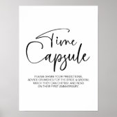 Bruiloft eerste Jubileum tijd capsule teken Poster (Voorkant)