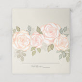 Bruiloft Elegant Aquarel Bloem Tafelnummer (Buitenkant ongevouwen)