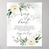 Bruiloft elegant bloemstuk ring zoek spel poster (Voorkant)