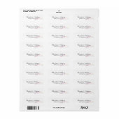 Bruiloft Elegant Creatief Abstract Curves Wit Etiket (Full Sheet)