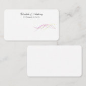 Bruiloft Elegant Creatief Abstract Curves Wit Notitiekaartje (Voorkant / Achterkant)