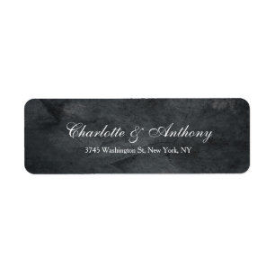Bruiloft Elegant Creatief Grijs Minimalist Etiket