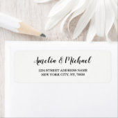 Bruiloft Elegant Custom Return Adres Label (Insitu)