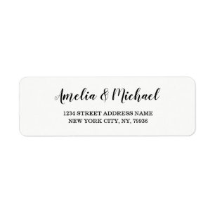 Bruiloft Elegant Custom Return Adres Label
