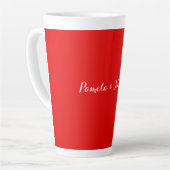 Bruiloft Elegant Minimalistisch Klassiek Warm Rood Latte Mok (Linkerhoek)